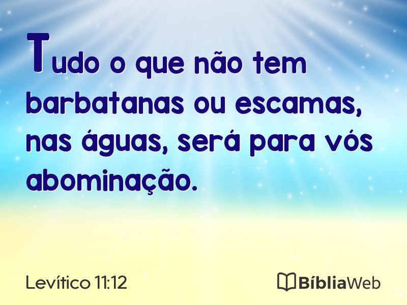 Levítico 11:12 em imagem para compartilhar