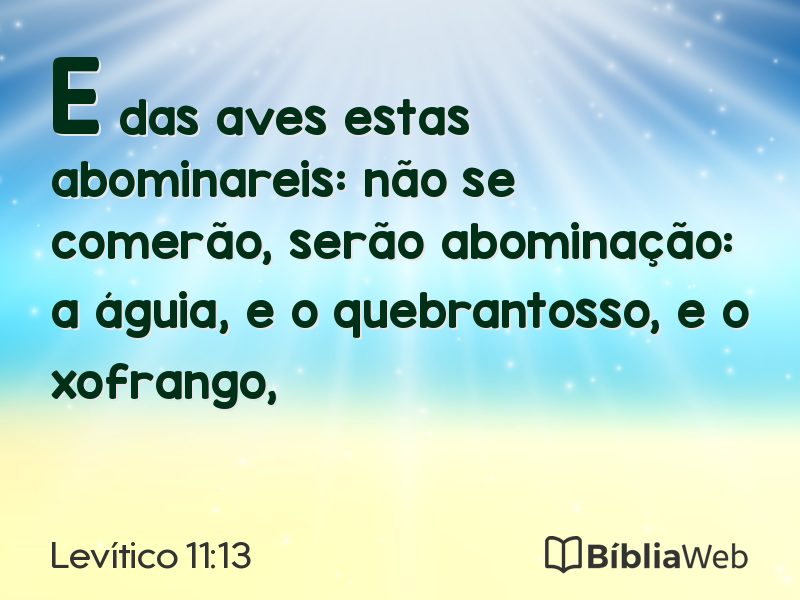 Levítico 11:13 em imagem para compartilhar