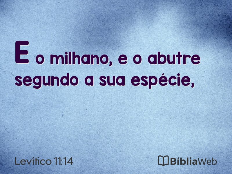 Levítico 11:14 em imagem para compartilhar