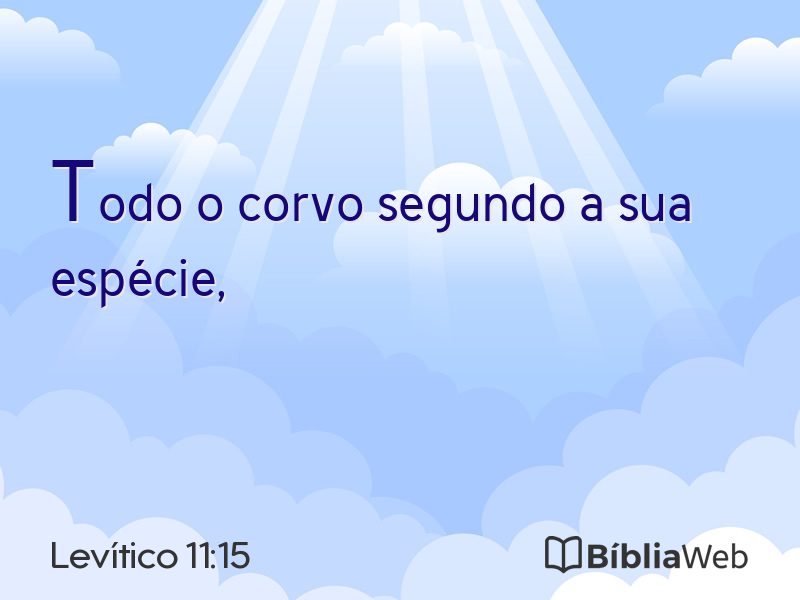 Levítico 11:15 em imagem para compartilhar