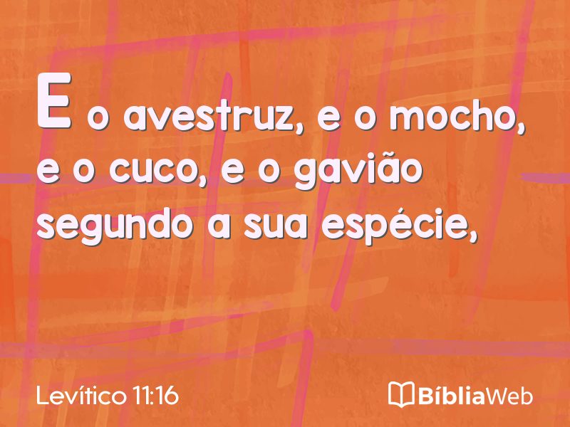 Levítico 11:16 em imagem para compartilhar