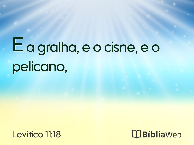 Levítico 11:18 em imagem para compartilhar