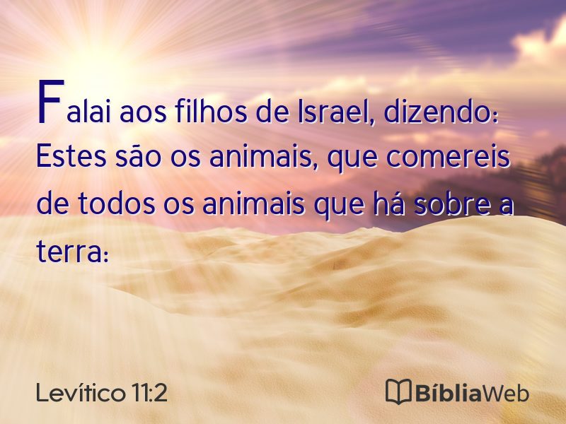 Levítico 11:2 em imagem para compartilhar