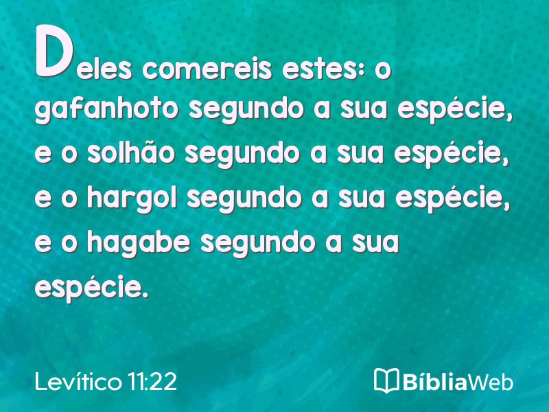 Levítico 11:22 em imagem para compartilhar