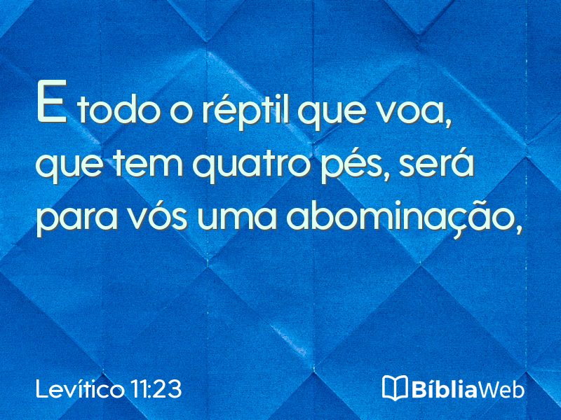 Levítico 11:23 em imagem para compartilhar