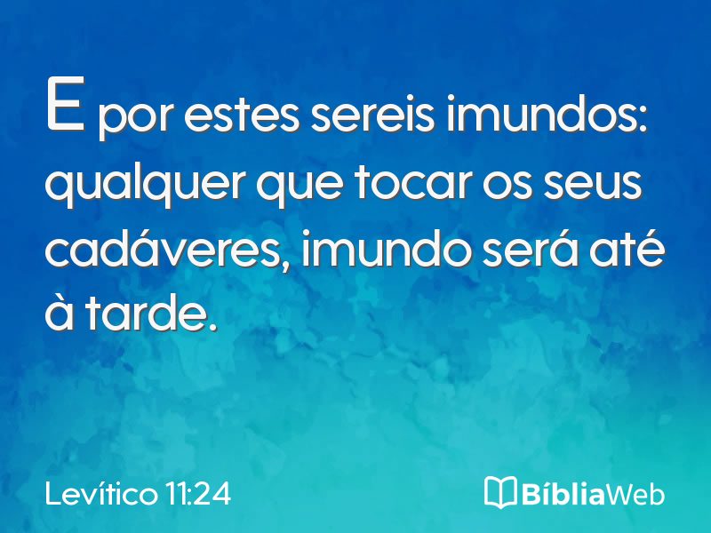 Levítico 11:24 em imagem para compartilhar