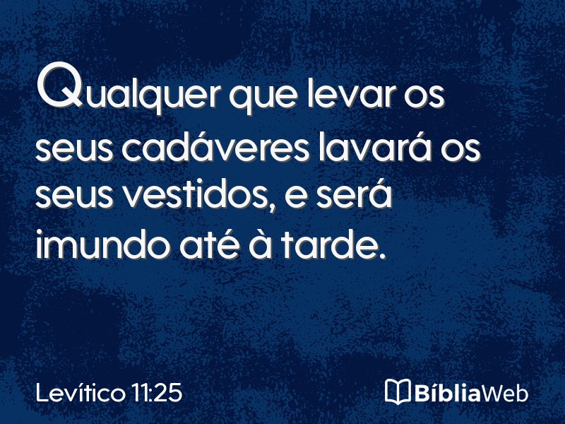 Levítico 11:25 em imagem para compartilhar
