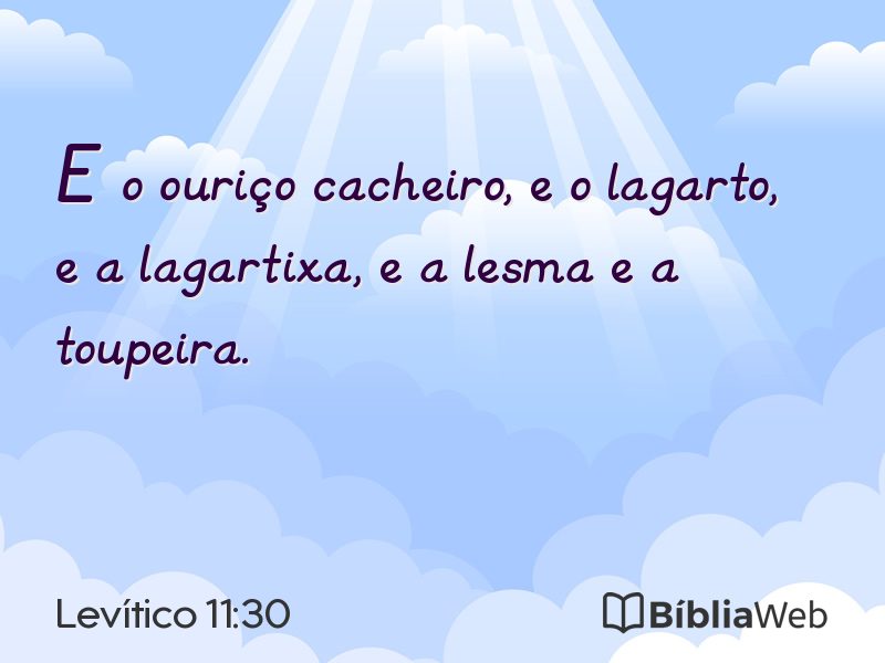 Levítico 11:30 em imagem para compartilhar
