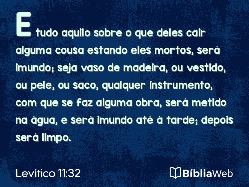 Levítico 11:32 em imagem para compartilhar