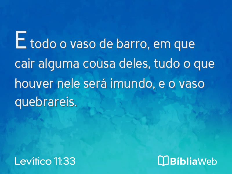 Levítico 11:33 em imagem para compartilhar