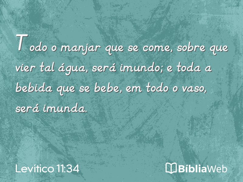 Levítico 11:34 em imagem para compartilhar