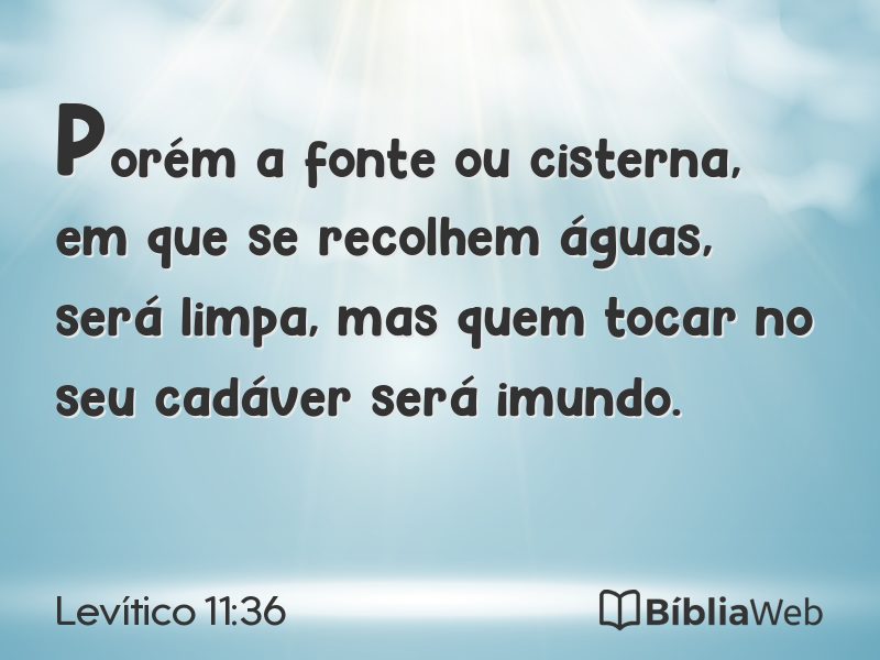 Levítico 11:36 em imagem para compartilhar