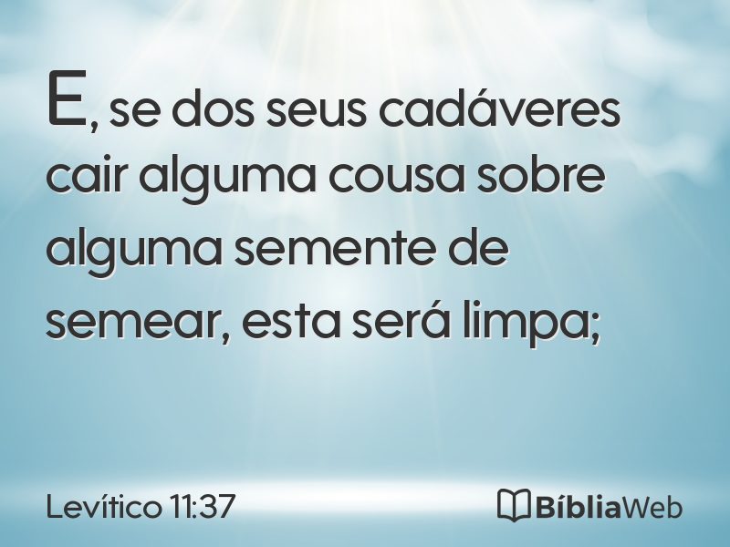 Levítico 11:37 em imagem para compartilhar