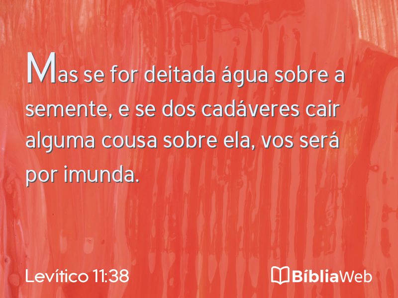 Levítico 11:38 em imagem para compartilhar