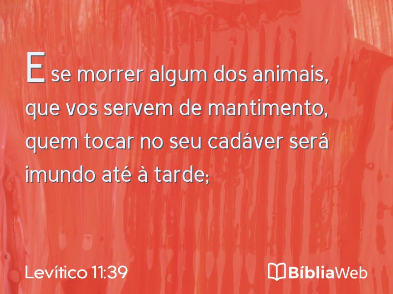 Levítico 11:39 em imagem para compartilhar