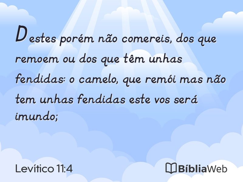 Levítico 11:4 em imagem para compartilhar