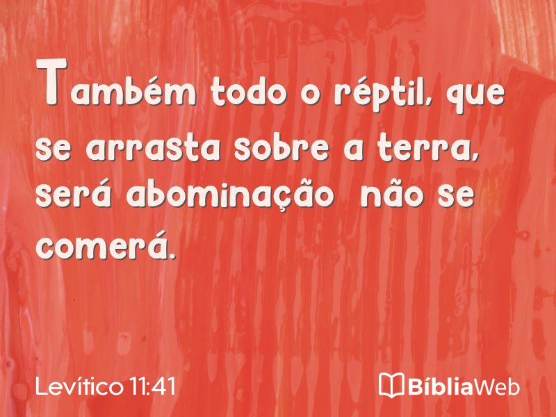 Levítico 11:41 em imagem para compartilhar
