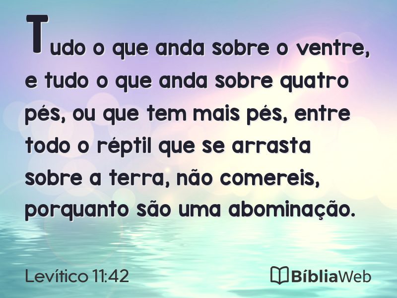 Levítico 11:42 em imagem para compartilhar