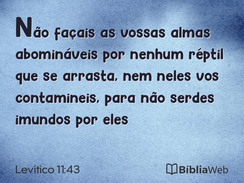 Levítico 11:43 em imagem para compartilhar