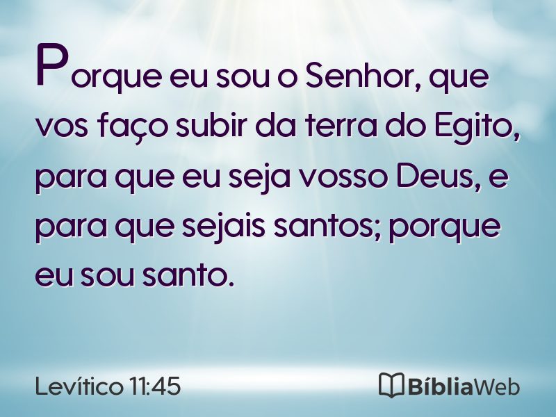 Levítico 11:45 em imagem para compartilhar