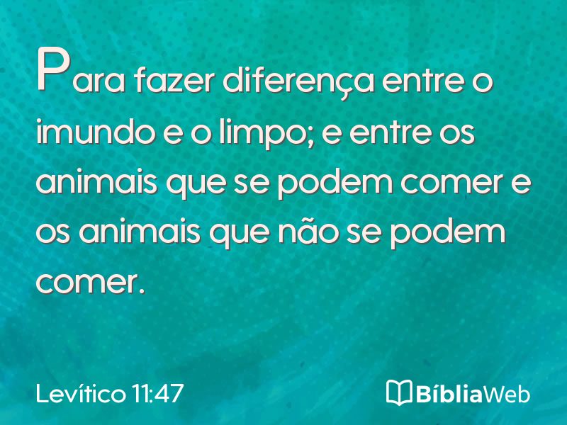 Levítico 11:47 em imagem para compartilhar