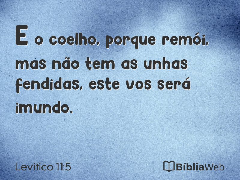 Levítico 11:5 em imagem para compartilhar