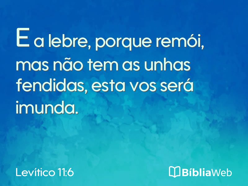 Levítico 11:6 em imagem para compartilhar