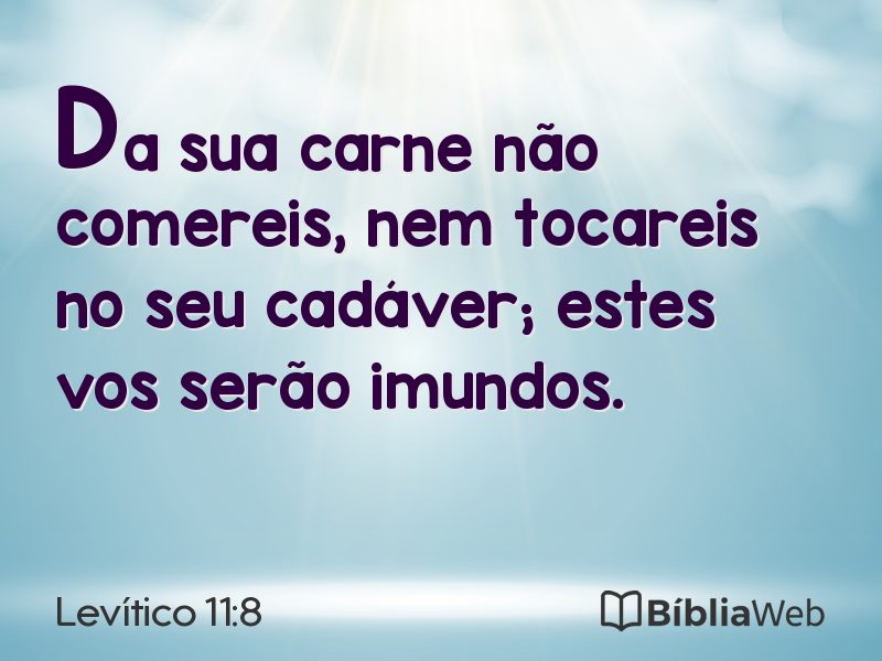 Levítico 11:8 em imagem para compartilhar
