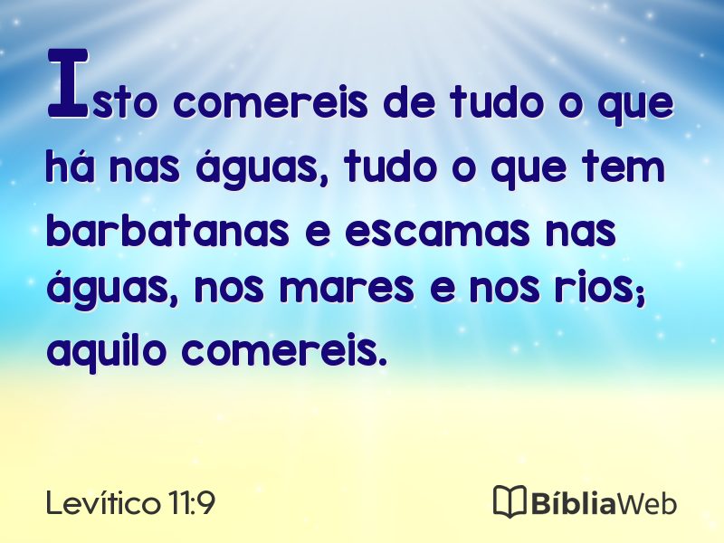Levítico 11:9 em imagem para compartilhar
