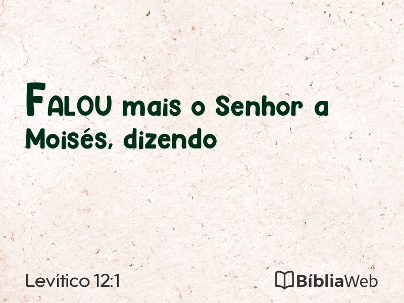 Levítico 12:1 em imagem para compartilhar