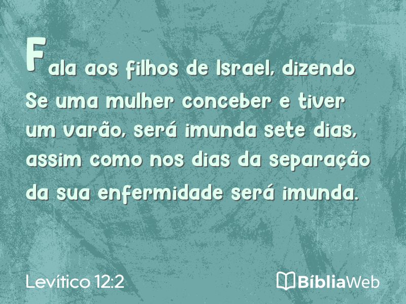 Levítico 12:2 em imagem para compartilhar