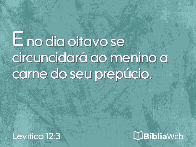 Levítico 12:3 em imagem para compartilhar