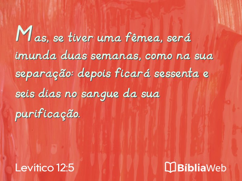 Levítico 12:5 em imagem para compartilhar