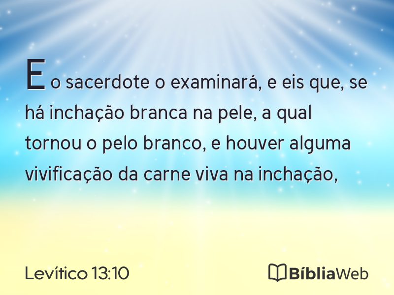 Levítico 13:10 em imagem para compartilhar