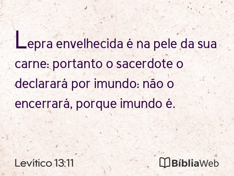 Levítico 13:11 em imagem para compartilhar