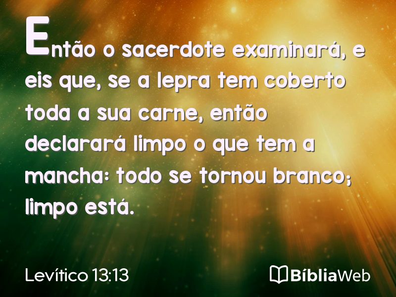 Levítico 13:13 em imagem para compartilhar