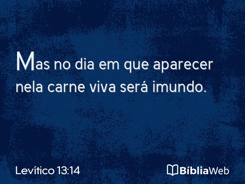 Levítico 13:14 em imagem para compartilhar