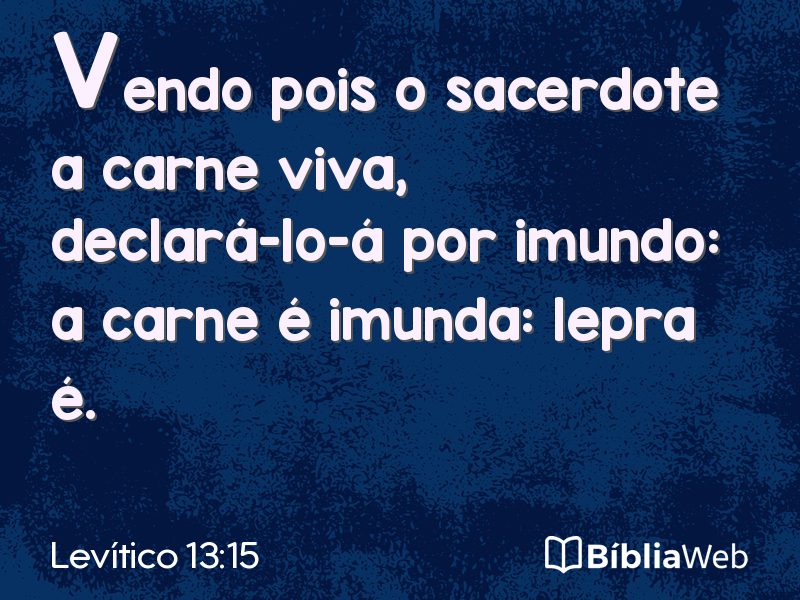 Levítico 13:15 em imagem para compartilhar