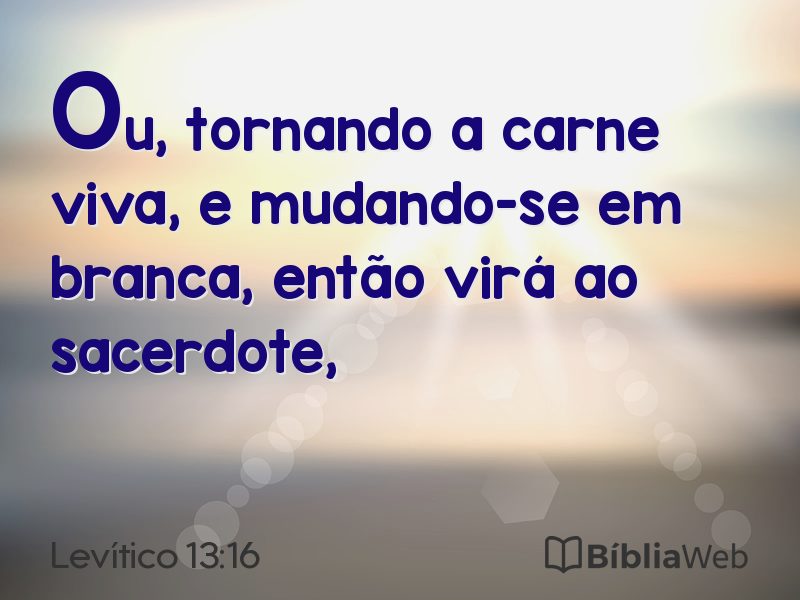 Levítico 13:16 em imagem para compartilhar