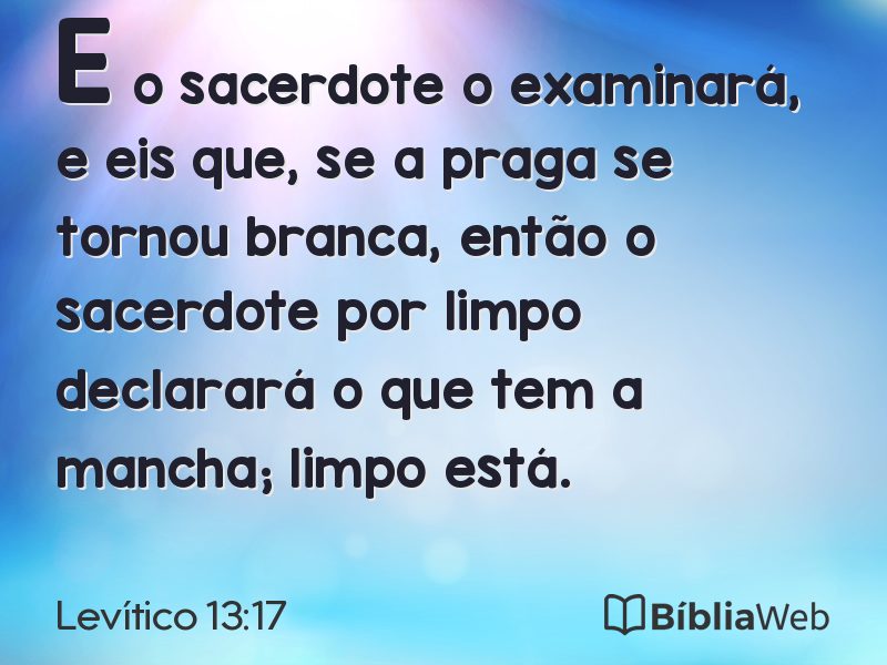 Levítico 13:17 em imagem para compartilhar