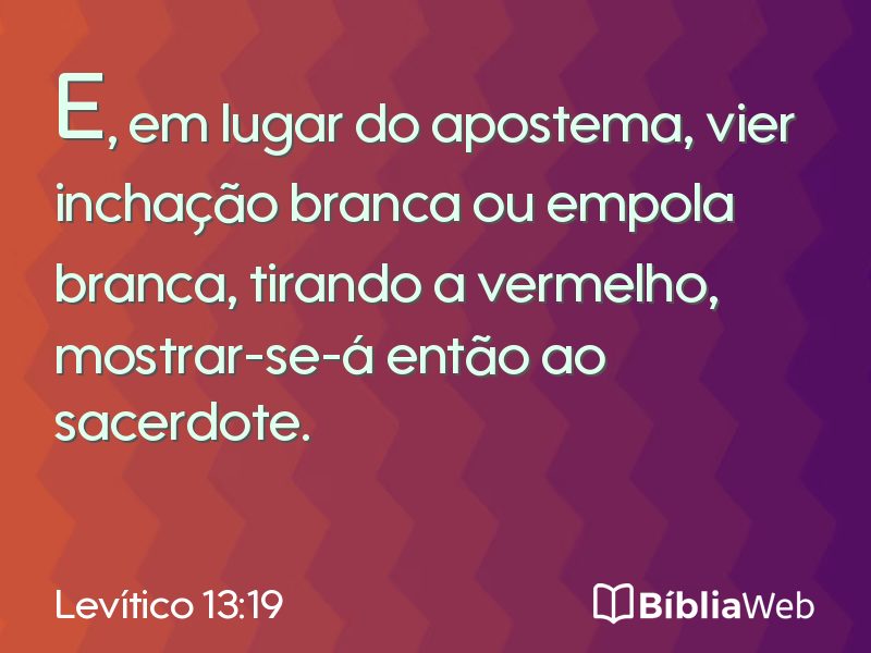 Levítico 13:19 em imagem para compartilhar