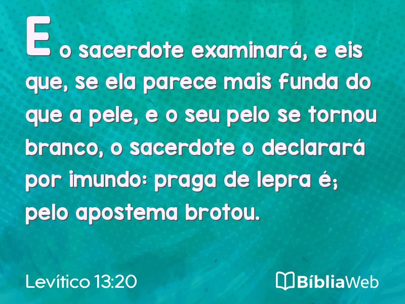 Levítico 13:20 em imagem para compartilhar
