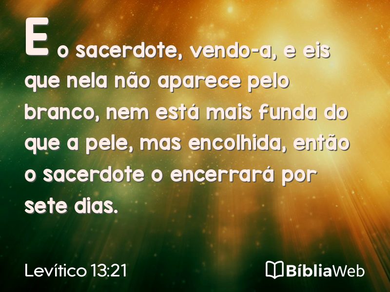 Levítico 13:21 em imagem para compartilhar