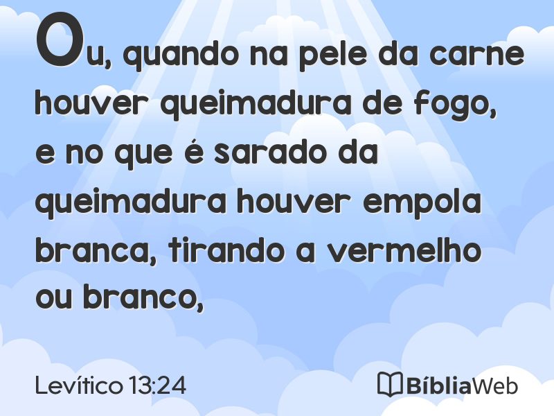 Levítico 13:24 em imagem para compartilhar