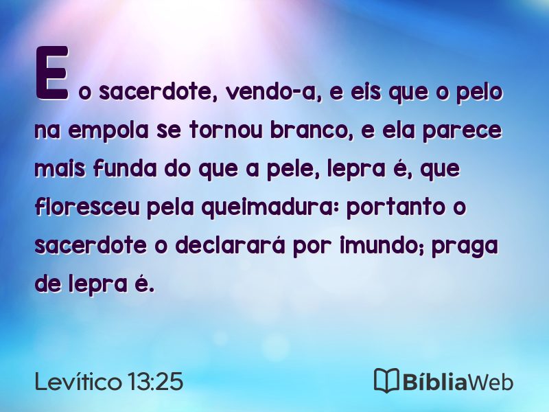 Levítico 13:25 em imagem para compartilhar