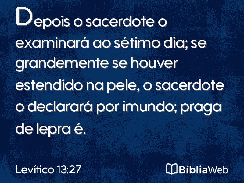 Levítico 13:27 em imagem para compartilhar