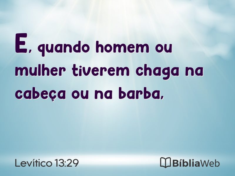 Levítico 13:29 em imagem para compartilhar