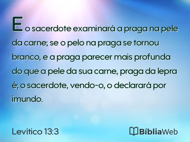 Levítico 13:3 em imagem para compartilhar