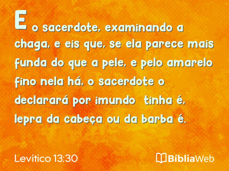 Levítico 13:30 em imagem para compartilhar