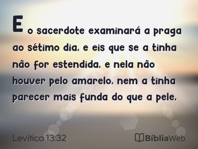 Levítico 13:32 em imagem para compartilhar